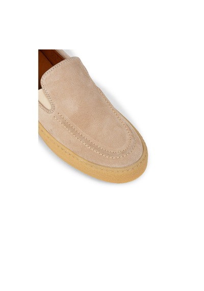 Deery Erkek Hakiki Süet Bej Loafer Ayakkabı - 02047mbejc01