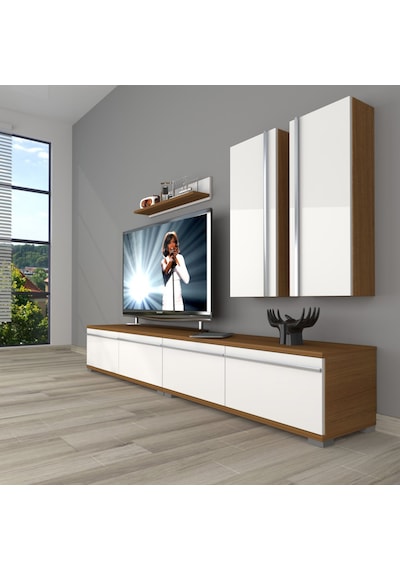 Decoraktiv Eko 5220t Mdf Tv Ünitesi Tv Sehpası Ceviz - Beyaz