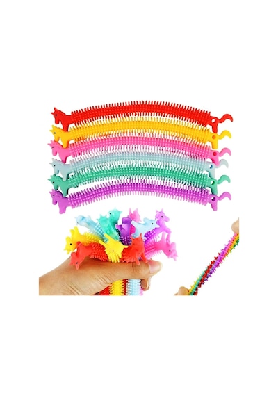 4 Adet Duyusal Stres Oyuncağı Uzayan Bileklik 4 Pcs Colourful Sensory Fidget Toy Anti Stress Toys