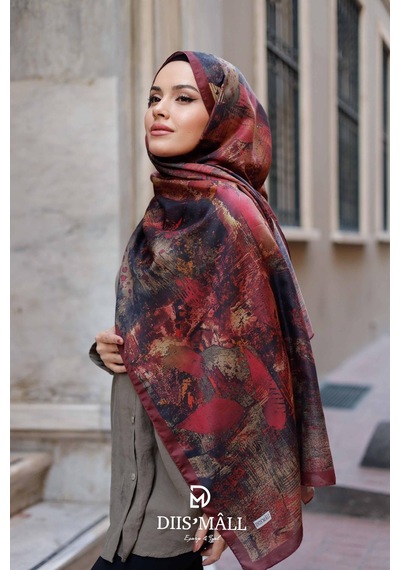 Mimiyum Estella Desen Soft Şal Bordo