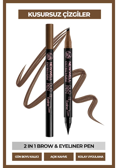 Duo Pen 2-in-1 Brow & Eyeliner Light Brown 02 2 Ml