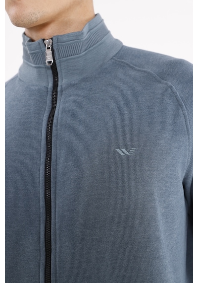 Rowinger Polo Yaka Rahat Kalıp Selanik Yapıda Mevsimlik Spor Görünümlü Sweatshirt PETROL
