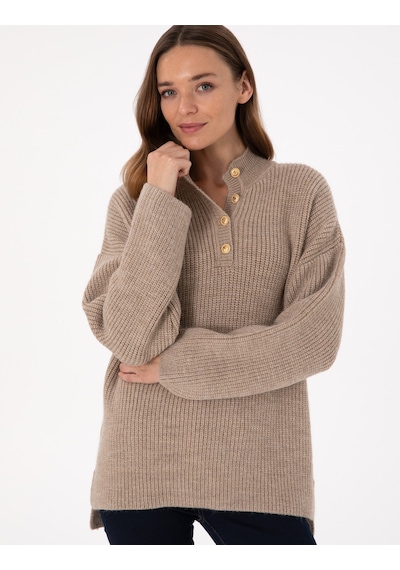 Pierre Cardin Kadın Vizon Kazak /triko 50299367-vr052 Vizon