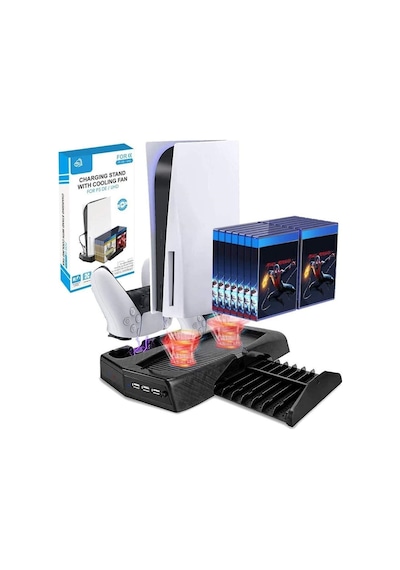 Sony Ps5 Kjh Çok Fonksiyonlu Konsol Fanli Şarj Stand