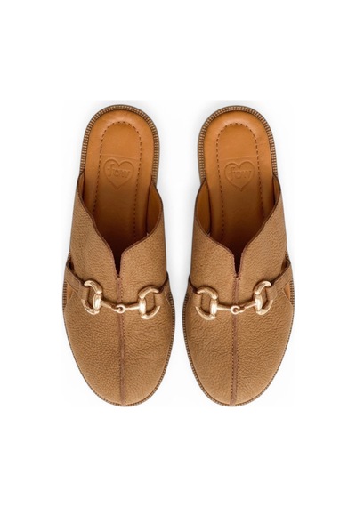 Fox Shoes U944150403 Taba Hakiki Deri Önü Kapalı Kadın Terlik Taba-hakiki Deri