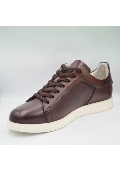 Libero 4704 Kahve Hakiki Deri Erkek Günlük Sneaker Ayakkabı Kahverengi