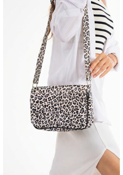 Erzeno Hakiki Deri Günlük Çapraz Ve Omuz Çantası %100 Hakiki Deri Leopar Desen Çanta Leopar Desen - 48662846 Leopar Desen