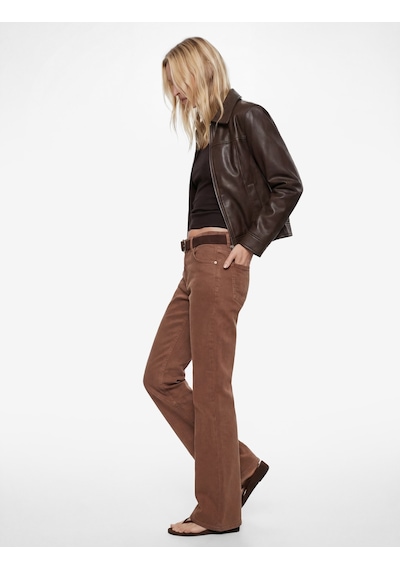Koton Normal Bel Kemer Detaylı Dar Kalıp Cepli İspanyol Paça Pantolon - Flare Jeans Kahverengi 6sal40099mw Kahve Koton Normal Bel Kemer Detaylı Dar Kalıp Cepli İspanyol Paça Pantolon - Flare Jeans Kahverengi 6sal40099mw Kahve