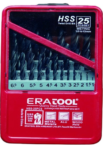 Hss Matkap Ucu Seti 25 Parça 1-13mm Metal Kt.pencereli Era54953 Eratool
