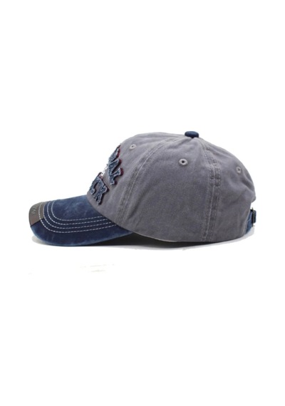 Gigi Luxe Orginal The Black Nakışlı Yıkamalı Deri Eskitme Cap Baseball Şapka Kep Lacivert Lacivert