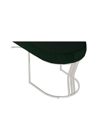 Viego Silver Striped- Yeşil Kapitoneli Chester Model Puf & Bench & Koltuk & Uzun Makyaj Puff & Yatak Ucu &önü