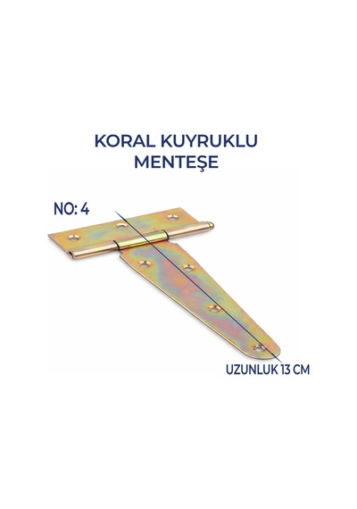 Kuyruklu Kapı Menteşesi No:4 13 Cm Dayanıklı Menteşe 2 Adet