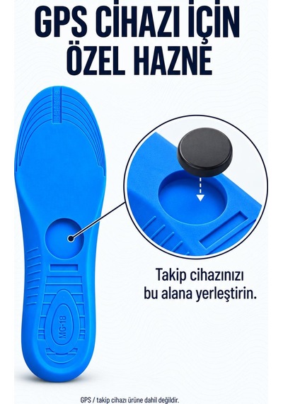 Mg18 - Trackstep Gizli Hazneli, Konum Takipli Airtag Uyumlu İç Tabanlık Çocuk & Demans