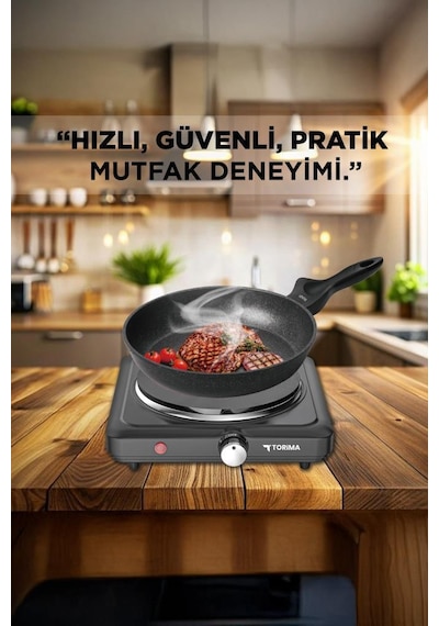 Torima TEH-01 Termostatlı Ayarlanabilir Tekli Elektrikli Ocak
