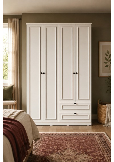 Home Vera 4 Kapaklı Gardırop 140x182x54 Cm Beyaz - 912272038 Beyaz Home Vera 4 Kapaklı Gardırop 140x182x54 Cm Beyaz - 912272038 Beyaz