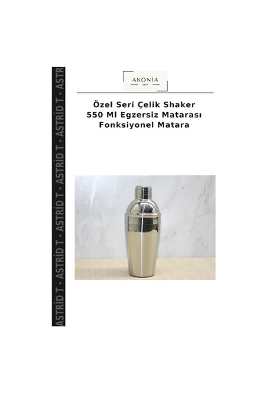Özel Seri Çelik Shaker 550 Ml Egzersiz Matarası Fonksiyonel Matara Çok Renkli