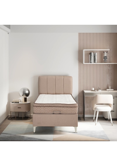 Relax Krem Yatak Baza Başlık Seti 3 Ü Bir Arada Konuma Özel Teslimat 120 x 200 CM