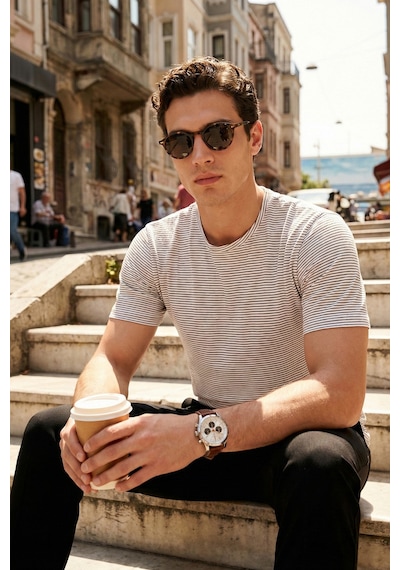 Buratti Erkek T Shirt 5904030 Beyaz Beyaz