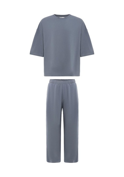 Süper Oversize Takım Füme