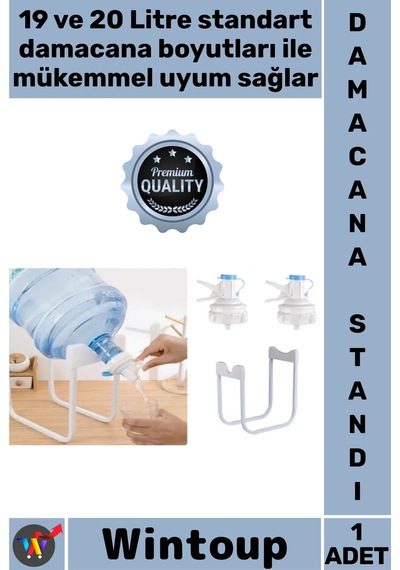 Stand 19l 20l Pratik Su Sebili Ofis Ev Mutfak Sağlam Damacana Musluk Başlığı Metal Ayak Stand Seti