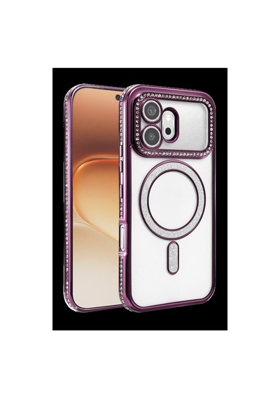 Huawei Honor 600 Joke Simli Magneticsafe Kılıf - Derin Mor