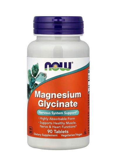 Now Foods Magnesium Glycinate 90 Tablets
