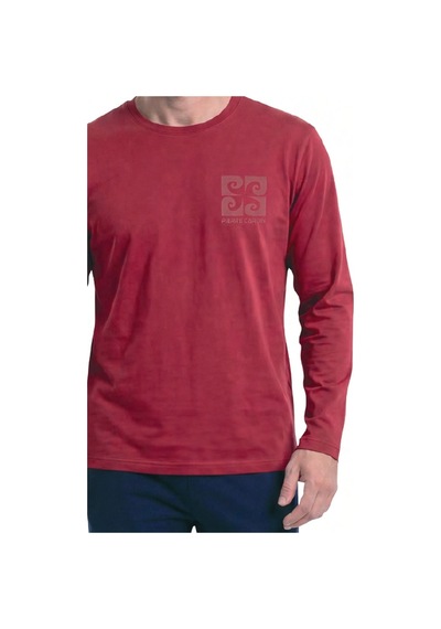 Pierre Cardin 6156 Erkek Uzun Kollu Bisiklet Yaka Pijama Takımı -bordo