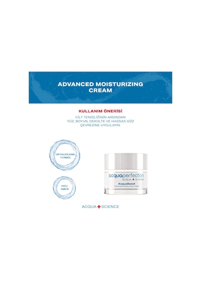 Acqua Perfection AcquaBoost Yoğun Nemlendirici & UVA-UVB Korumalı Yüz Kremi 50﻿﻿ ML