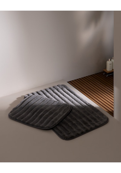 Madame Coco Elvane 2'li Banyo Paspası - Antrasit 8684427345085 Çok Renkli