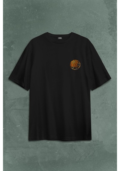 Baller Basketball Basketbol Nba Basketçi Üçlük Sırt Ön Baskılı Oversize Tişört Unisex T-shirt 001