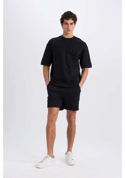 DeFacto Regular Fit Düz Paça Şort D9769AX25SMBK81