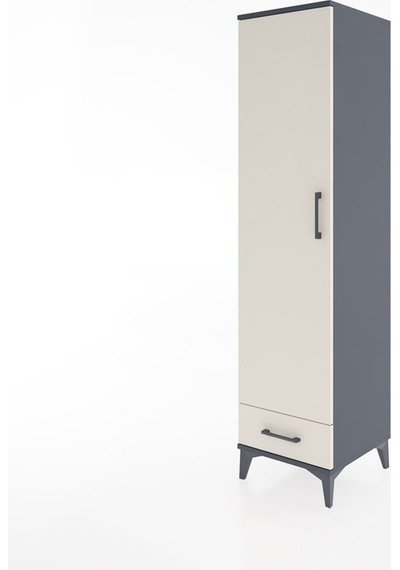 Hyperion Dolap 4 Raflı Tek Çekmeceli Tek Kapaklı 44x44x182 Antrasit-aytaşı Antrasit Hyperion Dolap 4 Raflı Tek Çekmeceli Tek Kapaklı 44x44x182 Antrasit-aytaşı Antrasit