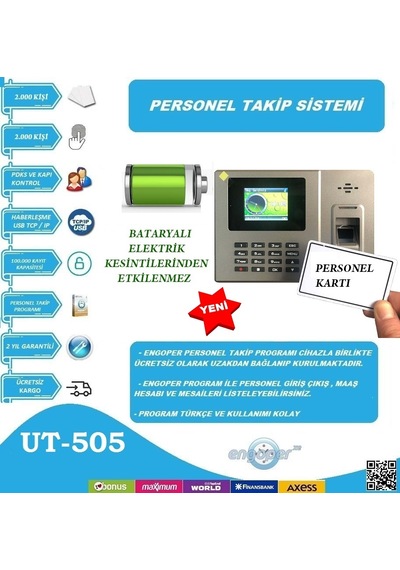 Yeni Ürün Bataryalı Parmak İzi Kart Ve Şifreli  Program Set