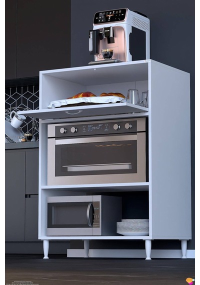 Silva Modüler Mutfak 60 Cm Ocak Altı - M 1 Kapak Mini Midi Fırın Dolabı Beyaz