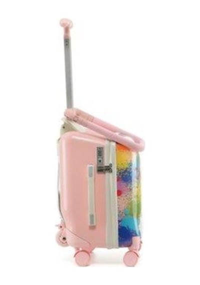 Zampago Cheerful Kabin Boy Çocuk Valizi Binilebilir Düşme Engelleyici Ks X1 P Pembe
