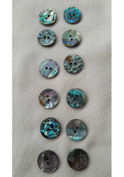 Doğal Hakiki İnci Midye Kabugu Düğme 15 Mm 10 Adet