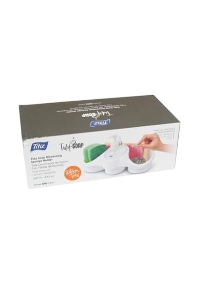 Titiz Tidy Sıvı Sabunluk Ve Süngerlik Organizatör - Lavabo Düzenleyici Mutfak Seti 000 Açık Krem
