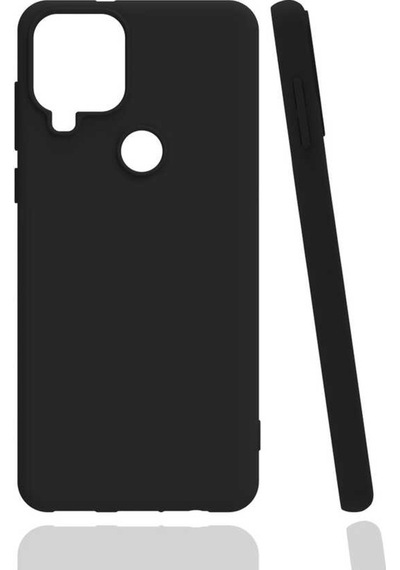Realme C15 Kılıf Zore Biye Silikon Kılıf Siyah