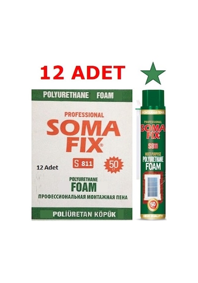 12Ad 750ML-850G Soma Poliüretan Köpük Tam Gamajlı Pu Çelik K