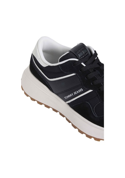 Tommy Hilfiger Kadın Marka Logolu Günlük Kullanıma Uygun Siyah Sneaker En0en02991 Bds