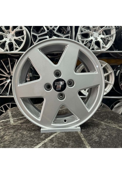 14" İnç 4x98 Tofaş Şahin Doğan 6 Kol Gümüş Jant Takım