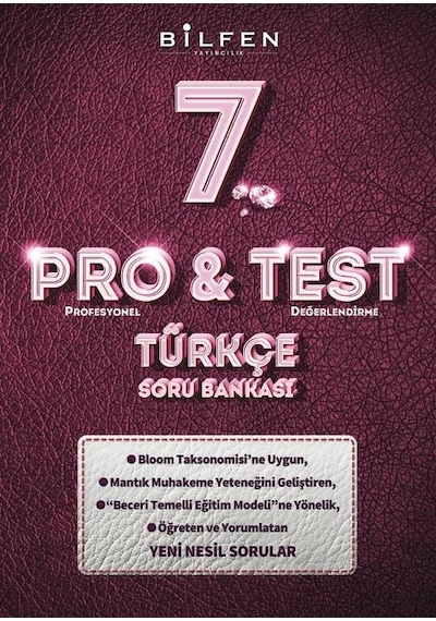 7.Sınıf Pro&Test Türkçe Soru Bankası- Bilfen Yayınları