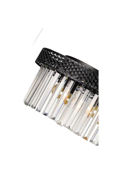 Begüsa Sitrus 4.lü Siyah Lux Kristal Taşlı Avize