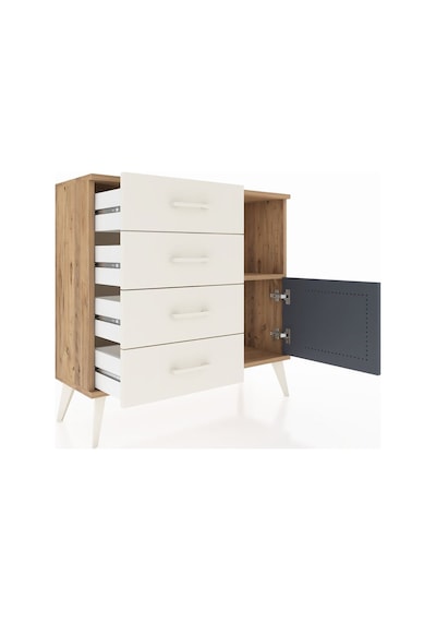 Arges Şifonyer Tek Raflı 4 Çekmeceli Tek Kapaklı 88x30x80 Çam-antrasit/aytaşı Antrasit/aytaşı Arges Şifonyer Tek Raflı 4 Çekmeceli Tek Kapaklı 88x30x80 Çam-antrasit/aytaşı Antrasit/aytaşı