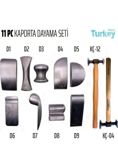 11 Parça Kaporta Çekici Kaporta Düzeltme Çelikleri
