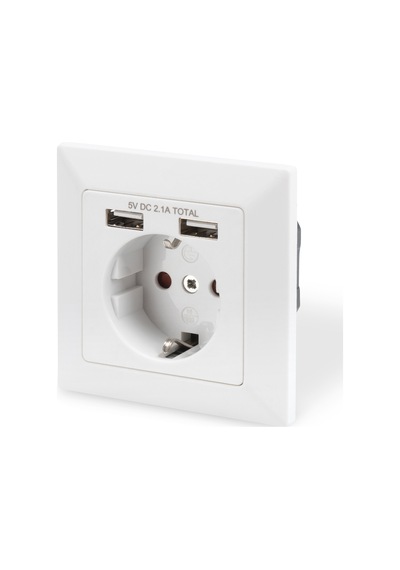 Da-70613 Digitus Sıva Altı Priz. 2 X Usb Port. 1 X Topraklı Fiş