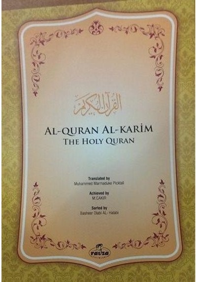The Holy Quran Ingilizce Kuran Meali Ravza Yayınları