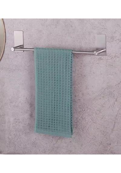 Havluluk Dik Rozetli 42cm Yapışkanlı Paslanmaz Çelik Krom Rengi Diğer