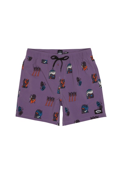 Bıllabong Billabong Turn The Tide Layback Erkek Mor Volley Short 909- Çok Renkli