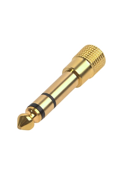 6.3Mm Erkek To 3.5Mm Dişi Çevirici Çivi Jak Gold